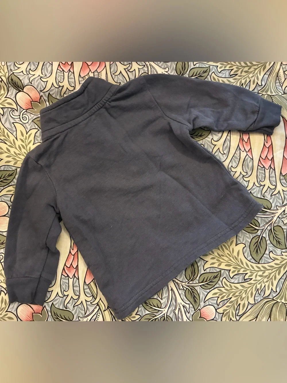 Kids Navy Quarter Zip Pullover with Sherpa Lined Collar